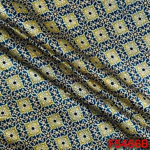 Ajrakh Print Gajji Silk Fabric - F5466