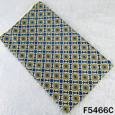 Ajrakh Print Gajji Silk Fabric - F5466