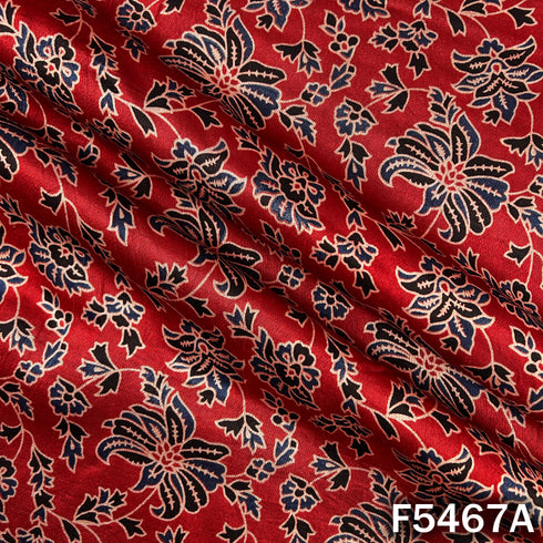 Ajrakh Print Gajji Silk Fabric - F5467