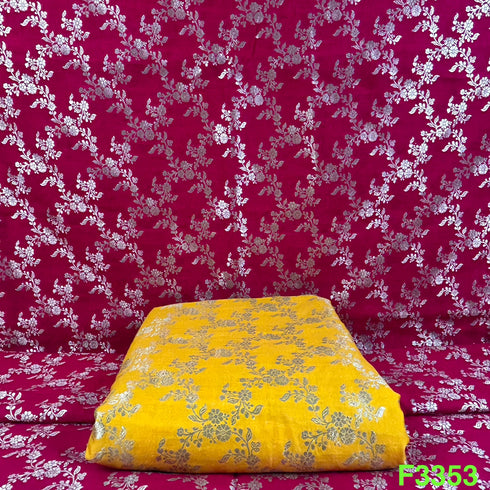 Banarasi Pure Silk Fabric-F3353