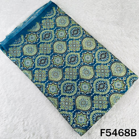 Ajrakh Print Gajji Silk Fabric - F5468