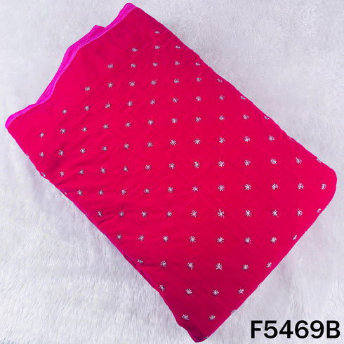 Zari Sequins Work Velvet Fabric - F5469