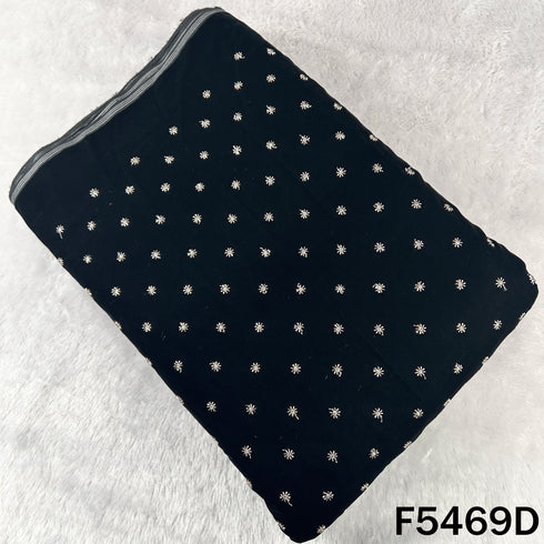 Zari Sequins Work Velvet Fabric - F5469