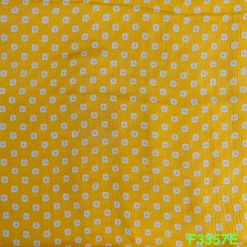 Bandhani Printed Chinon Chiffon Fabric-F3357
