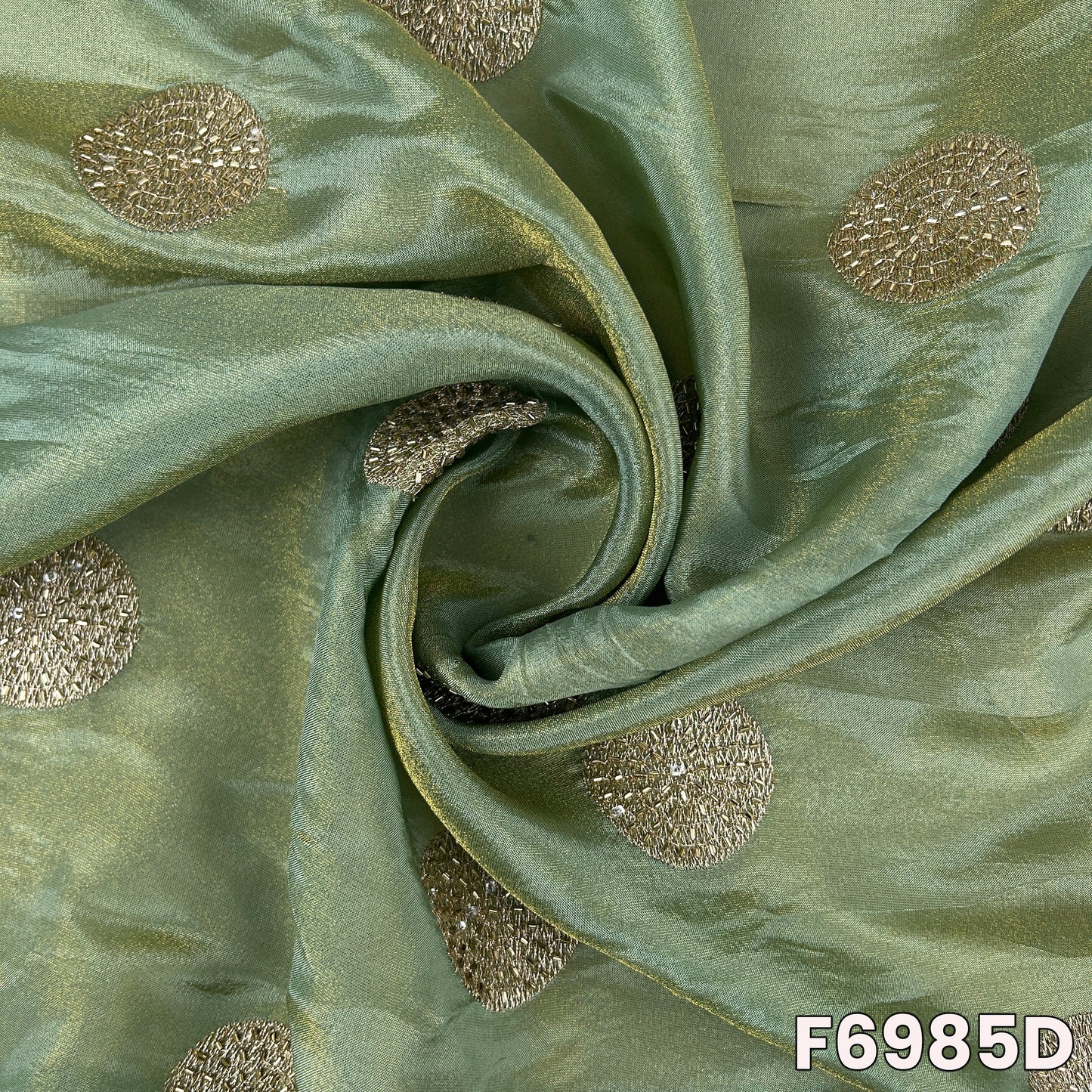 Cut Dana Zari Work Shimmer Tissue Fabric - F6985
