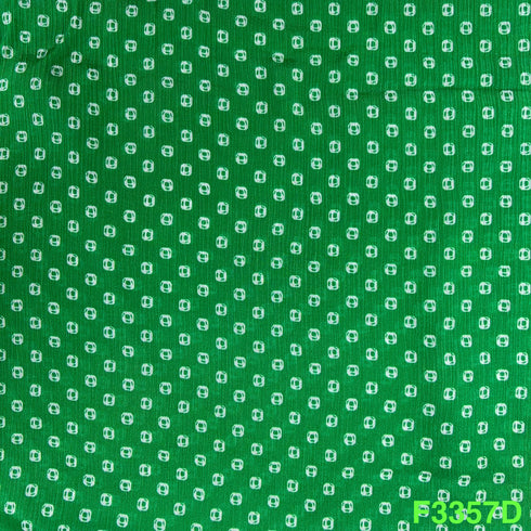 Bandhani Printed Chinon Chiffon Fabric-F3357