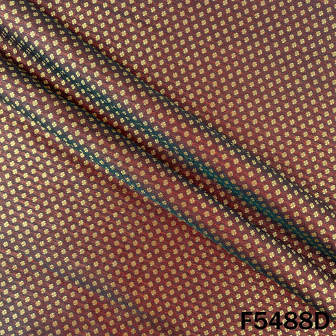 Zari Work Brocade Silk Fabric - F5488