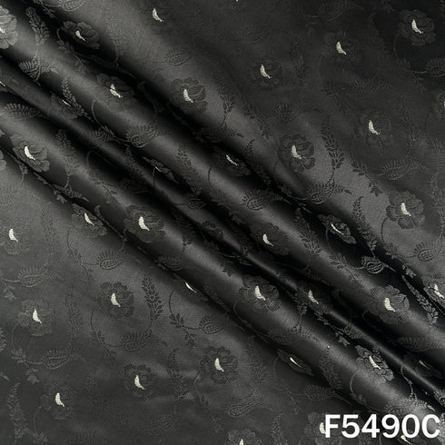 Zari Work Jacquard Silk Fabric - F5490