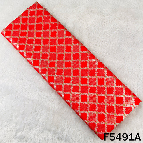 Zari Work Banarasi Brocade Silk Fabric - F5491