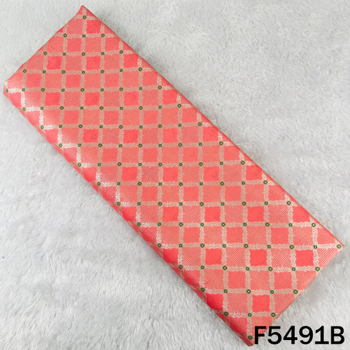 Zari Work Banarasi Brocade Silk Fabric - F5491