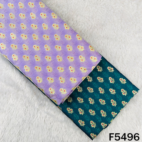 Self Jacquard Zari Work Brocade Fabric - F5496