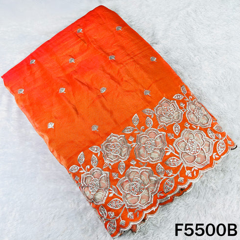 Zari Sequins Faux Mirror Net Patch Work Shimmer Tissue Fabric - F5500