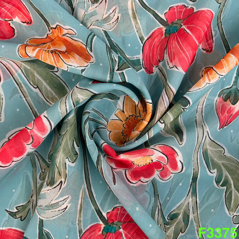 Printed Georgette Fabric-F3375