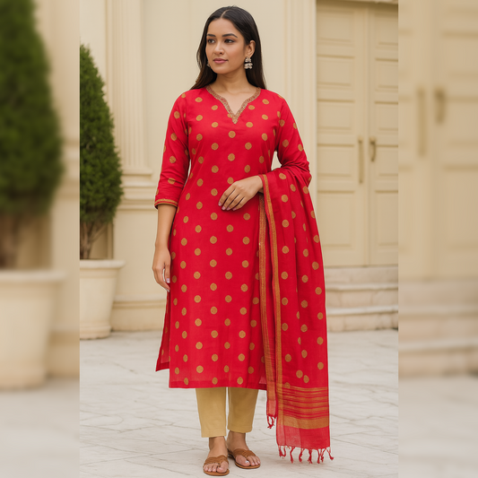 Chanderi Silk Fabric-F4380