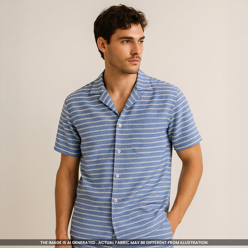 Stripes Print Cotton Fabric-F3717