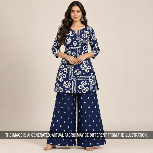 Digital Print Modal Satin Fabric - F7653