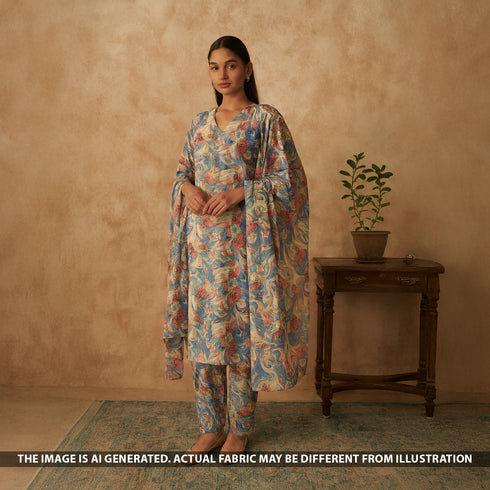 Digital Print Crepe Fabric-F5080