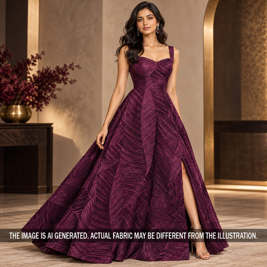 Pleated Shimmer Organza Fabric - F7580