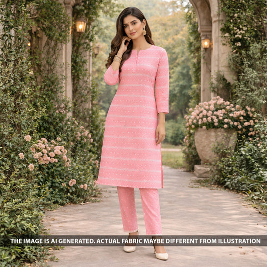 Chikankari Cotton Fabric - F6339