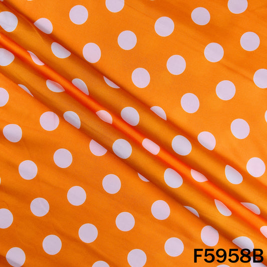 yellow polka dot cotton muslin fabric, soft and lightweight cloth F5958