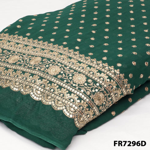 Zari Sequins Georgette Fabric-Fr7296