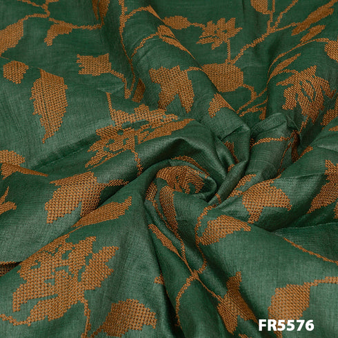Embroidered Cross Stitch Silk Fabric-FR5576