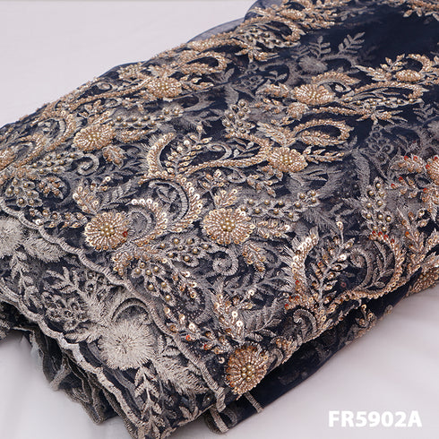 Heavy Embroidered Imported Net Fabric FR5902