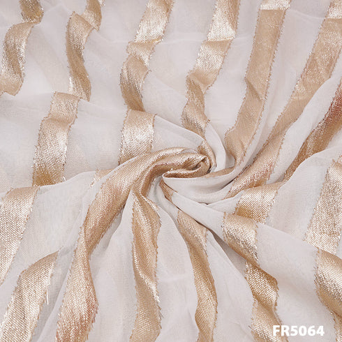 Dyeable Viscose Zari Georgette Fabric-FR5064