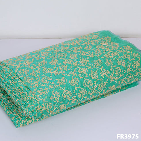 Embroidered Chanderi Fabric-FR3975