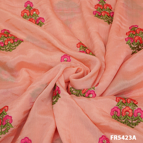 Embroidered Sequins Chinon Chiffon Fabric-FR5423