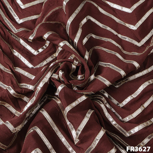 Gota Patti Chinon Chiffon Fabric-FR3627