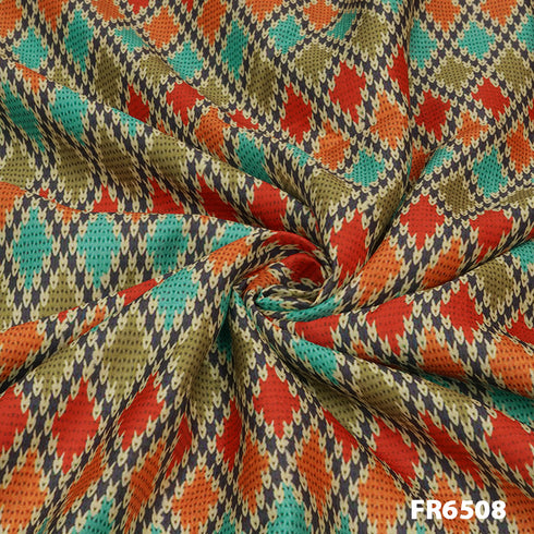 Printed Muslin Silk Fabric-FR6508