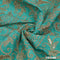 Embroidered Sequins Zari Dupion Silk Fabric-FR5588
