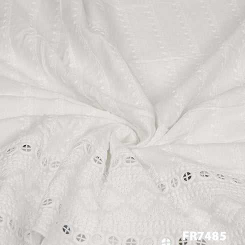 Embroidered Mirror Sequins Cotton-FR7485