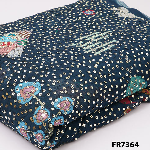 Printed Sequins Pure Viscose Georgette Fabric-Fr7364