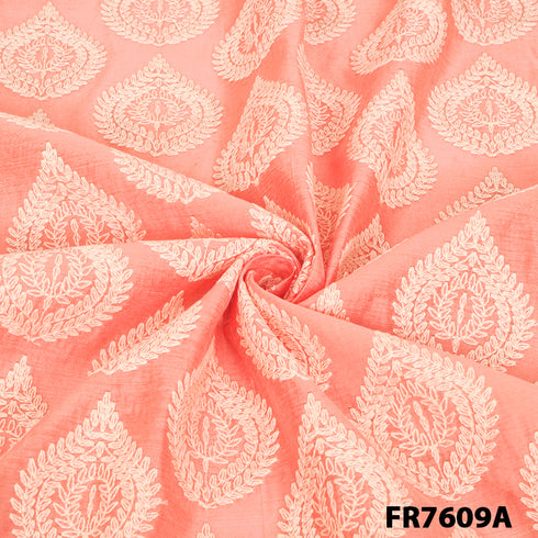 Embroidered Chanderi Fabric-FR7609