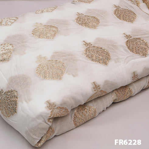 Dyeable Banarasi Georgette Fabric-FR6228