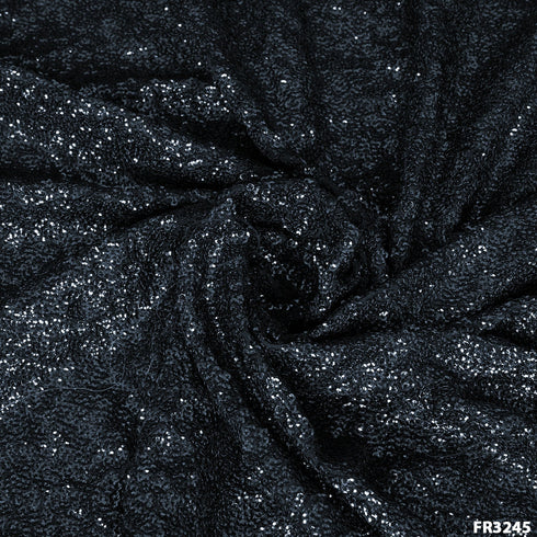 Embroidered Sequins Georgette Fabric-FR3245