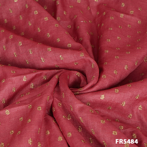 Pure silk with Zari Boota Fabric-FR5484