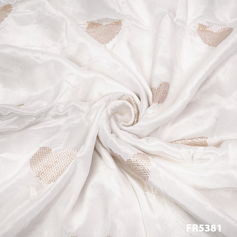 Embroidered Viscose Crepe Fabric-FR5381