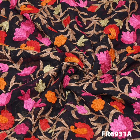 Embroidered Georgette Fabric-FR6931