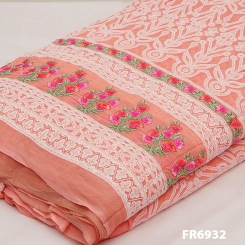 Embroidered Georgette Fabric-FR6932