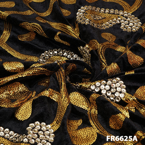 Sequins Velvet Fabric-FR6625
