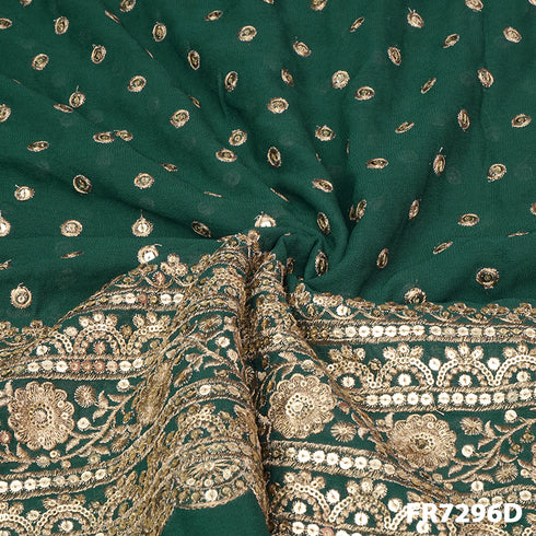 Zari Sequins Georgette Fabric-Fr7296