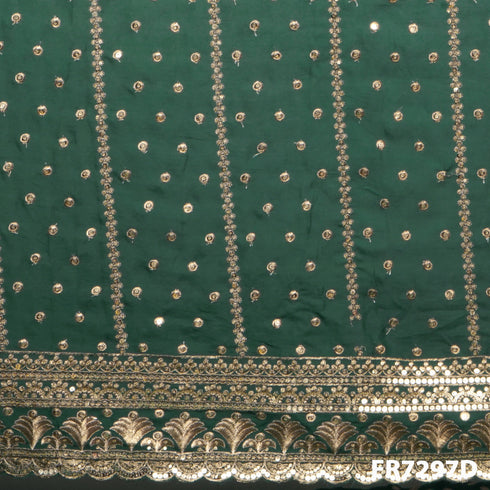 Zari Sequins Georgette Fabric-Fr7296