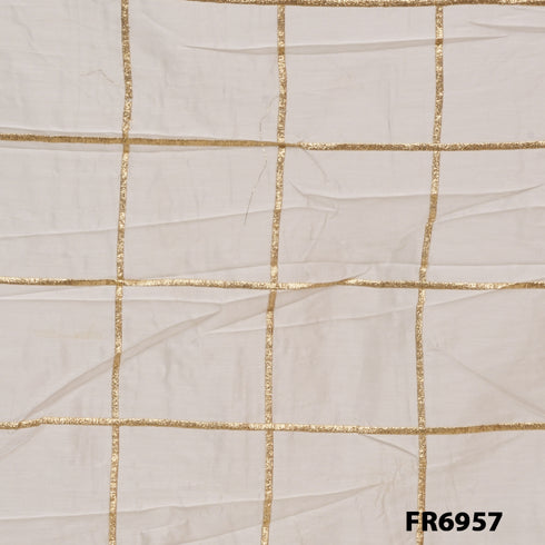 Dyeable Zari Chanderi Fabric-FR6957