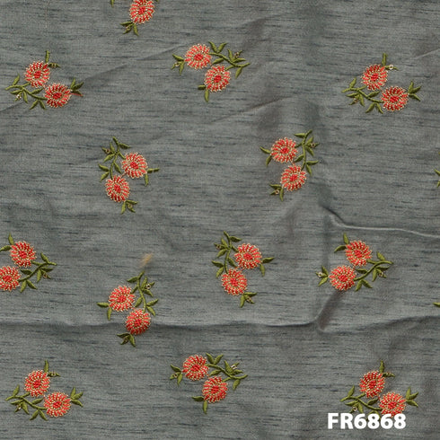 Embroidered Dupion Silk FR6868