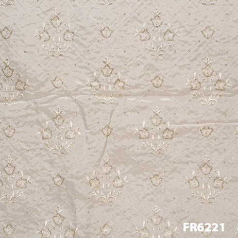 Embroidered Sequins Uppada Silk Fabric-FR6221
