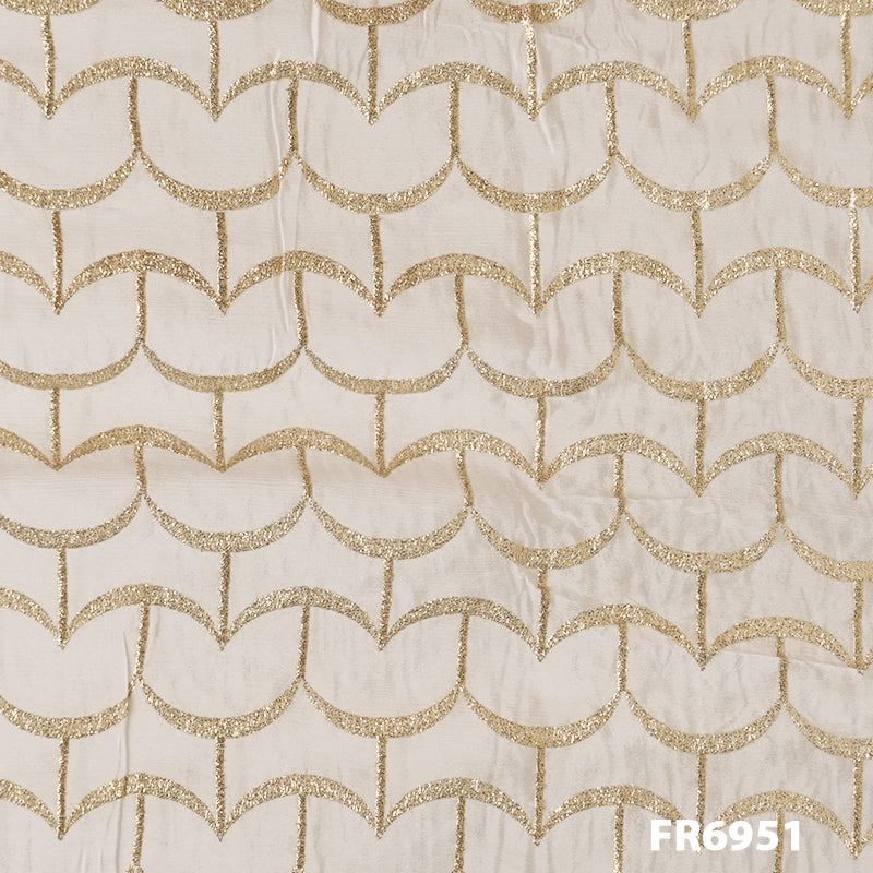 Dyeable Zari Chiffon Fabric - FR6951