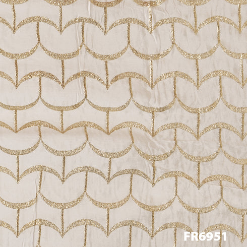 Dyeable Zari Chiffon Fabric - FR6951
